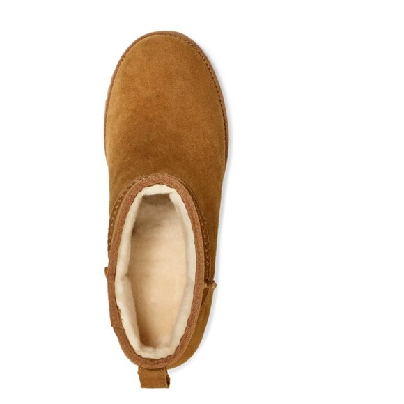 NIB UGGS AUSTRALIA UGG ULTRA MINI BAILEY LEATHER BOOTS SIZE 8 CHESTNUT - Picture 9 of 9